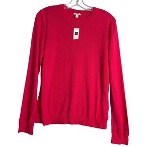 New Gap Factory Merino Wool Lightweight Sweater Womens XXL Summer Azalea Pink